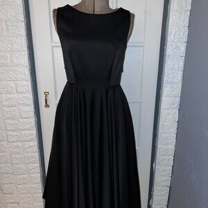 Ted Baker Black Satin Cut-Out CocktailDress